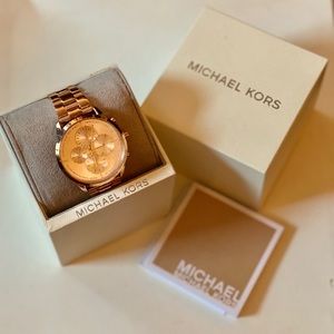 NEW Michael Kors MK rose gold Slater watch MK 6521
